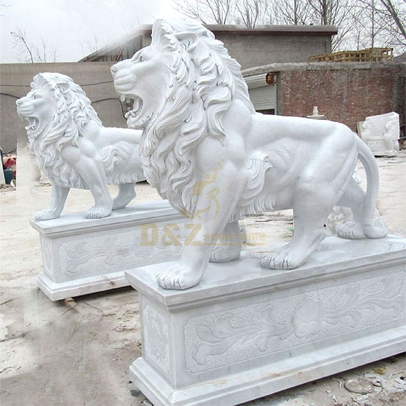 High Quality Stone Lion On Ball Statue For Sale