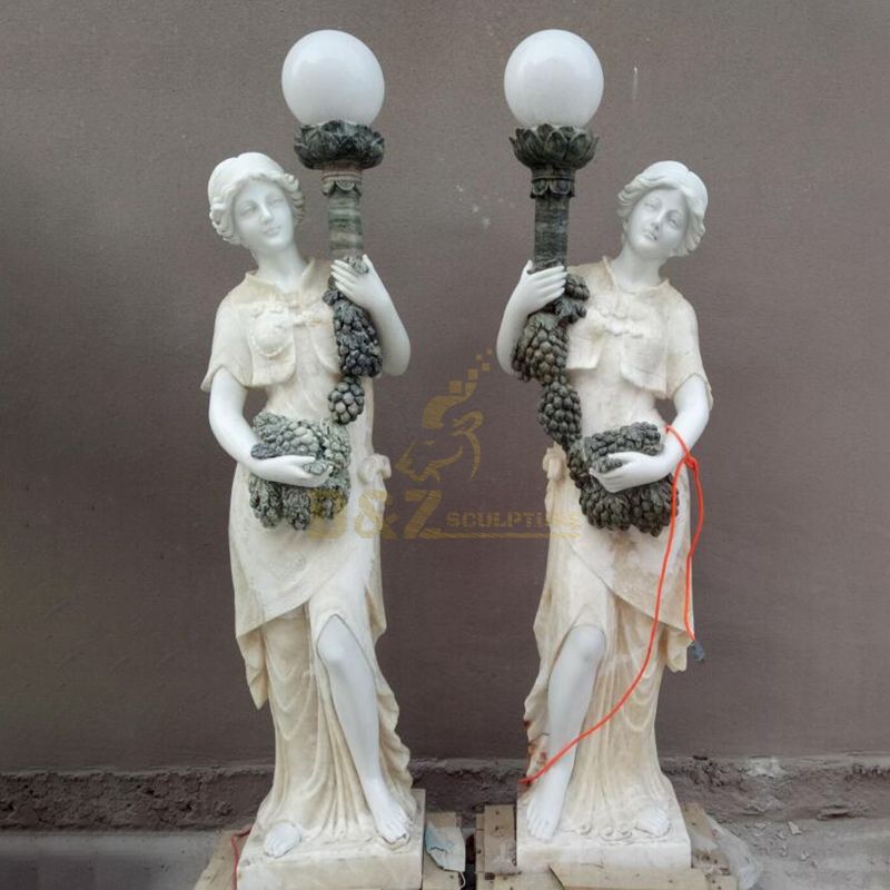 White Marble Natural Stone Column And Pillar For Outdoor Decoration