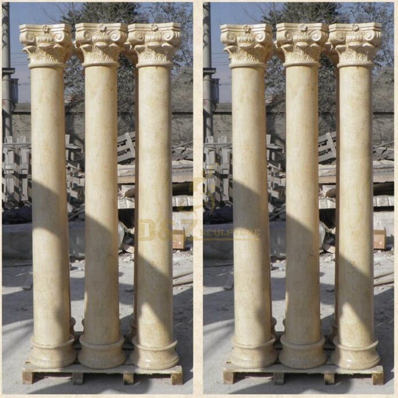 Home Decoration Life Size Marble Stone Column