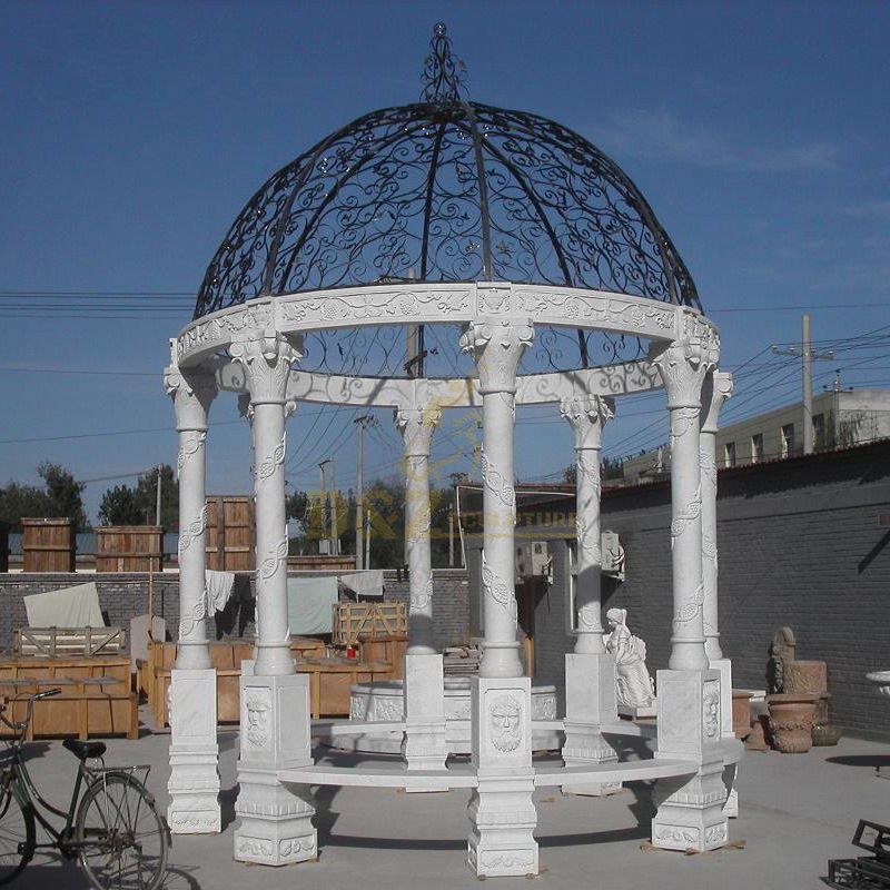 Decorative Stone Wedding Gazebo Outdoor Marble Garden Gazebo