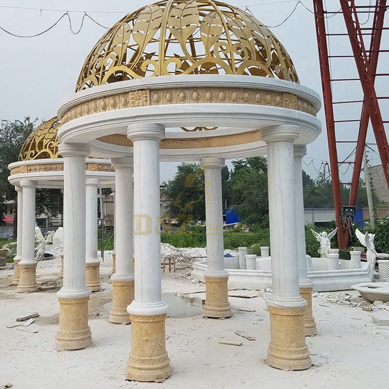 Decorative Stone Wedding Gazebo Outdoor Marble Garden Gazebo