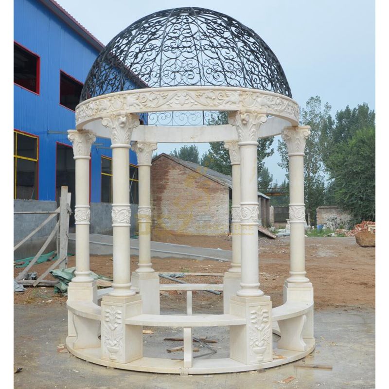 Decorative Stone Wedding Gazebo Outdoor Marble Garden Gazebo