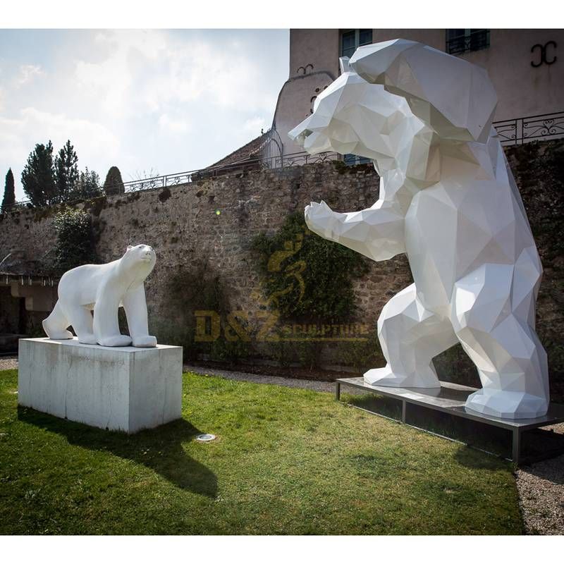 Mirror polishing stainless steel cow sculpture