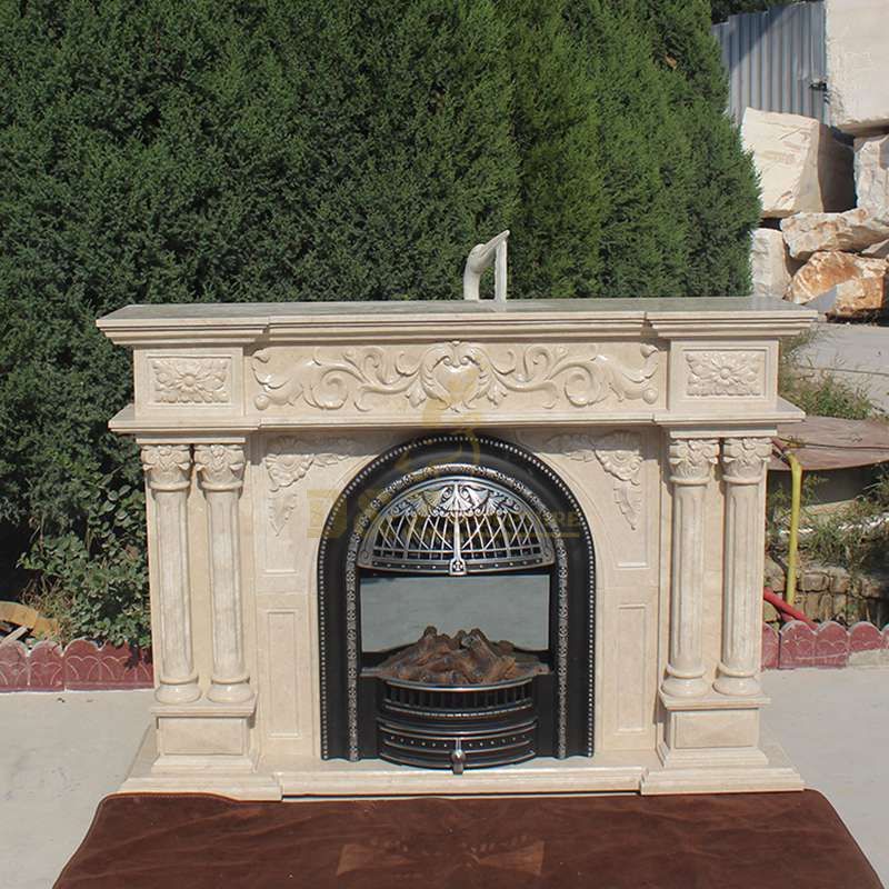 Reliable Vendor Stone Mantel Faux Electric Fireplace Indoor