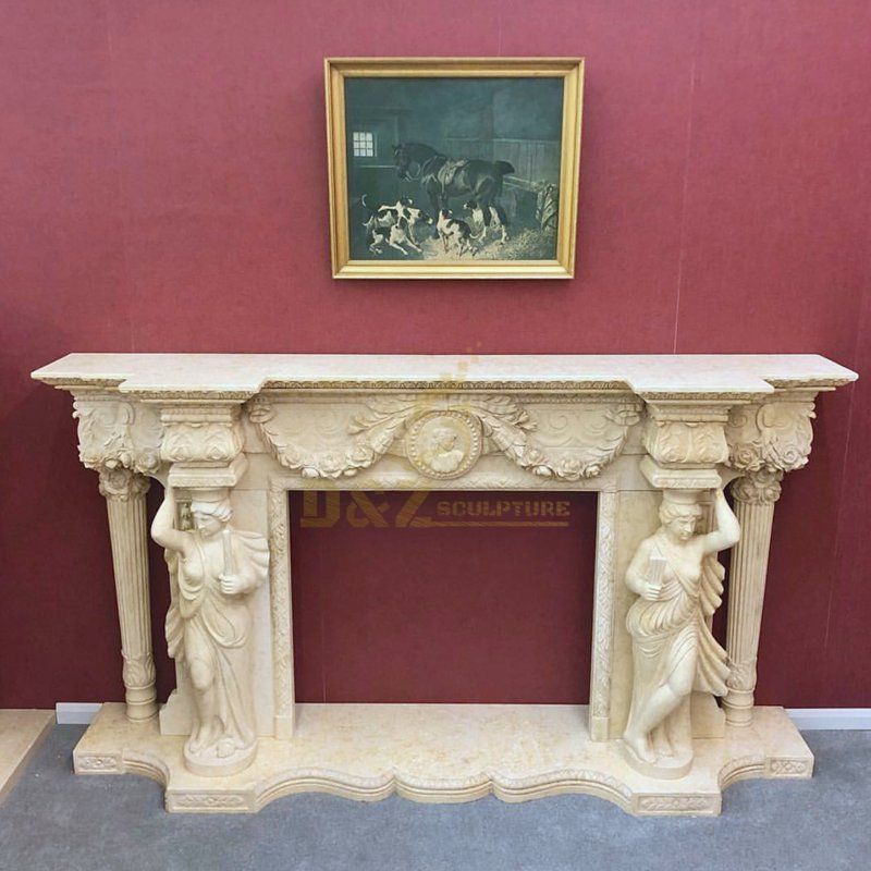 Hot Sale Well Polished Marble Made Marble Stone Fireplace