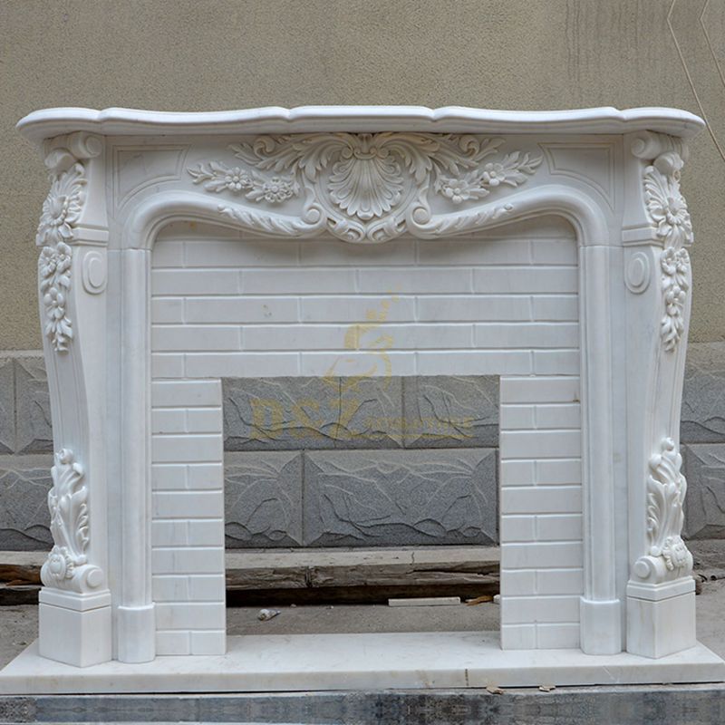 Custom Decorative Marble Stone Fireplace Surround