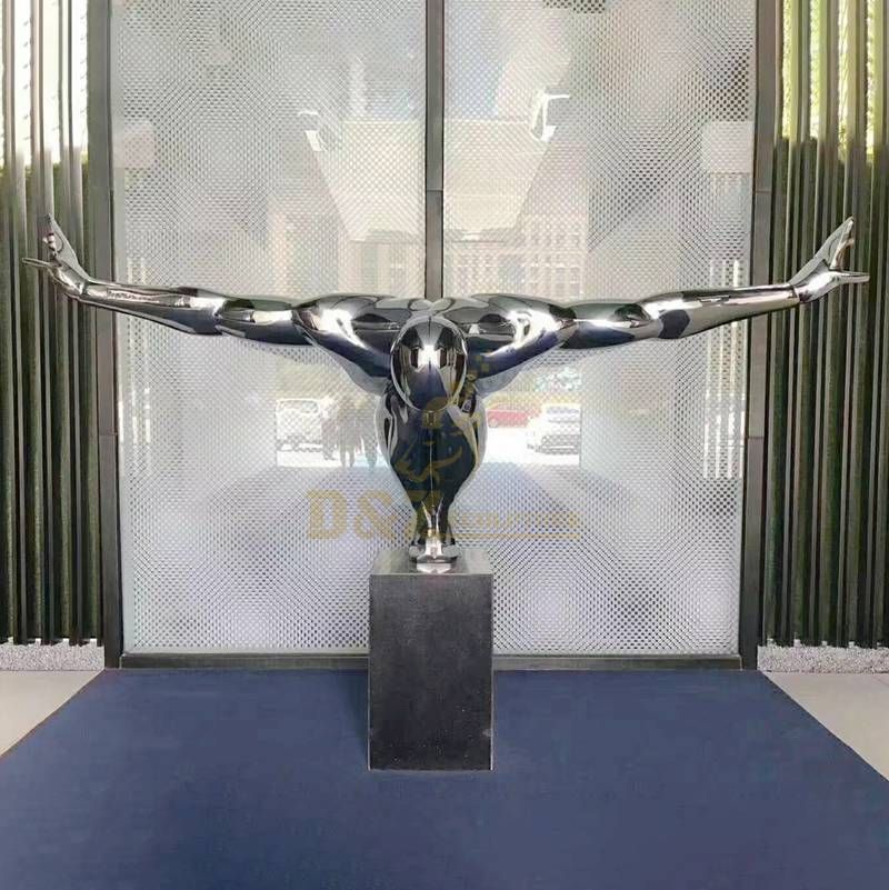 Large stainless steel high polishing sculpture