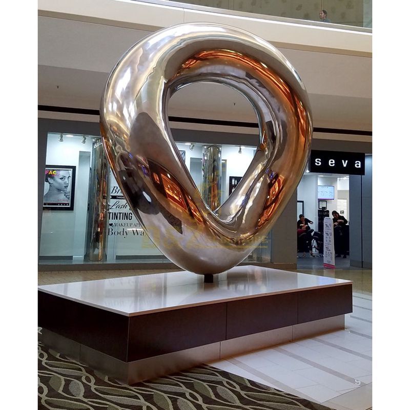 Stainless steel pipe mirror polishing sculpture