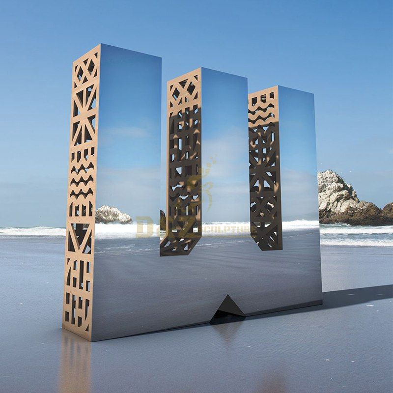 Customized modern letters stainless steel sculpture
