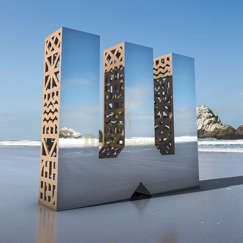 Stainless steel hollow design letter sculpture