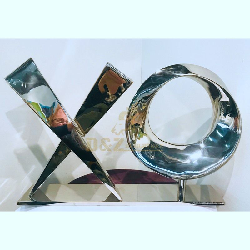 Stainless steel hollow design letter sculpture