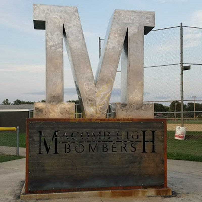 Stainless steel alphabet art sculpture