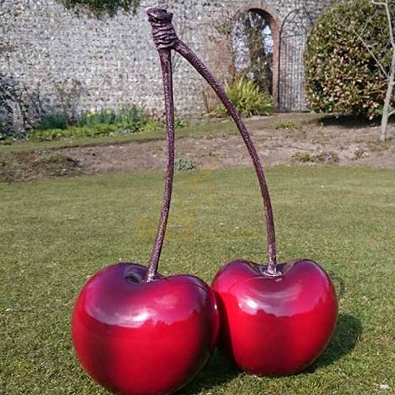 Stainless steel Fruit sculpture cherry statue