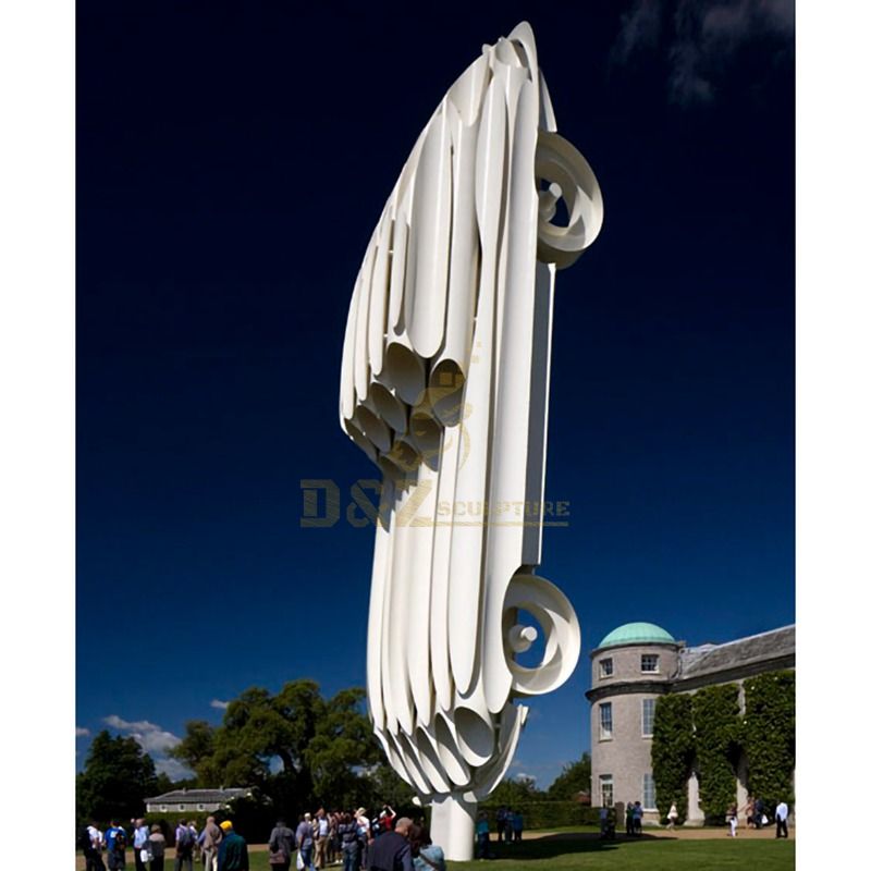 Outdoor mirror stainless steel metal sculpture