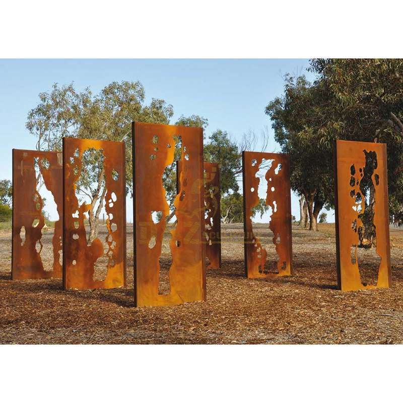 Corten steel screen architectural sculpture