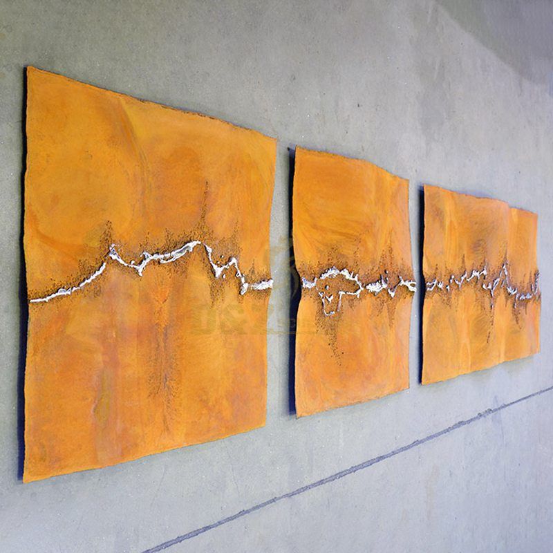 Metal corten steel plate sculpture