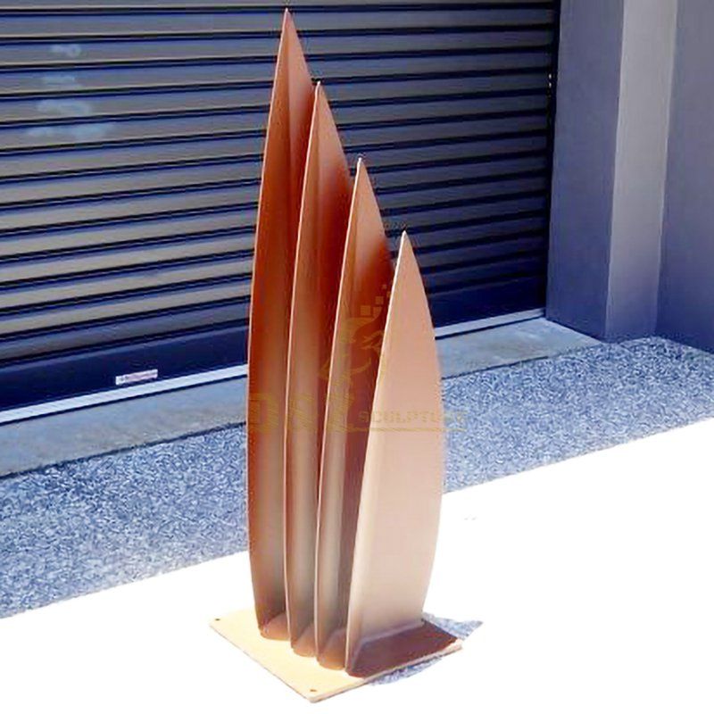 Abstract modern corten steel sculpture