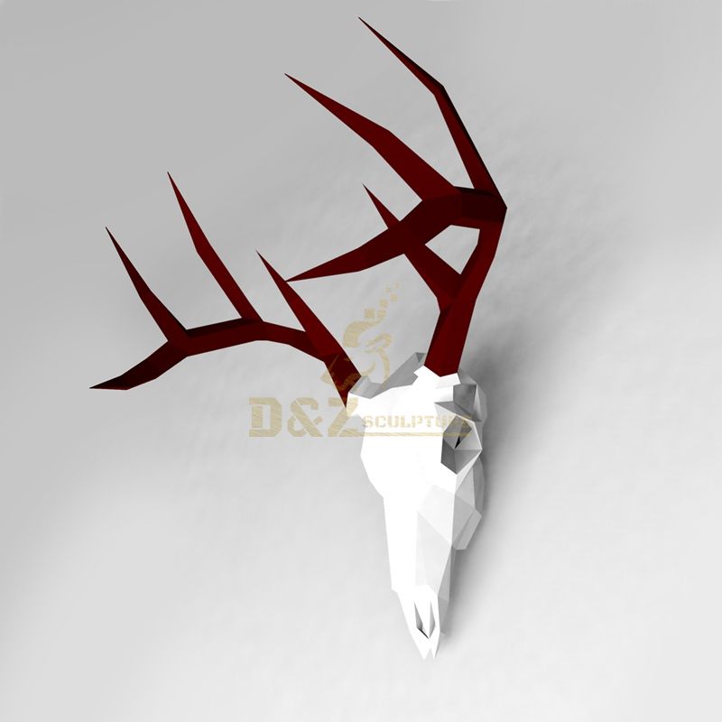 Stainless steel metal animal deer sculpture