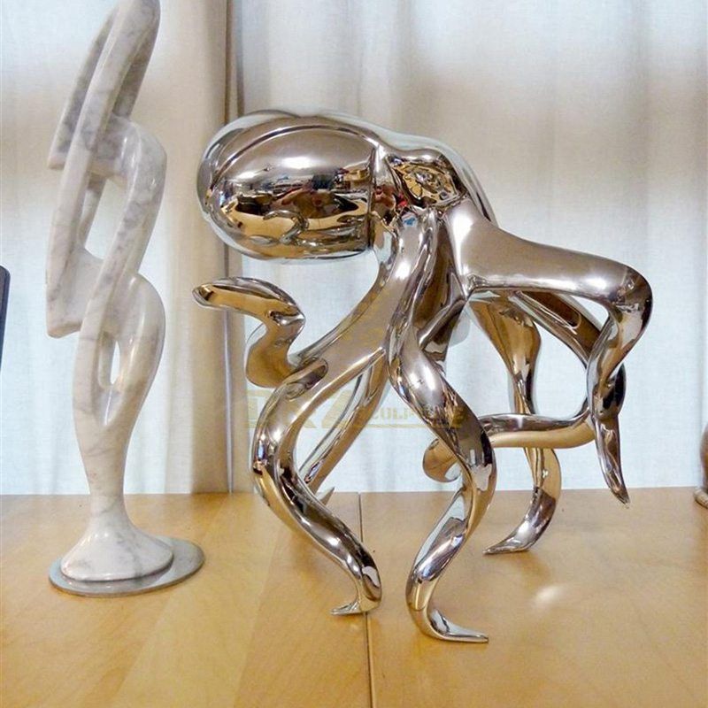 Stainless Steel Octopus Sculpture For Sale