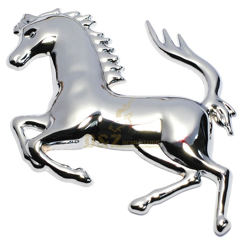 Stainless steel horse sculpture