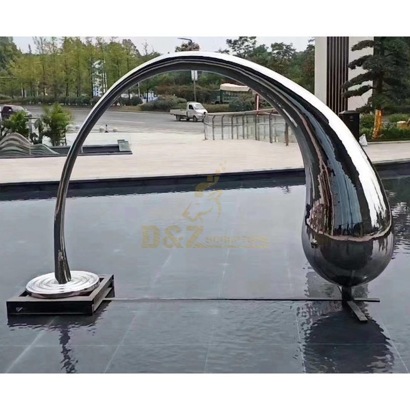 Stainless steel Water Drop Sculpture for Garden decoration