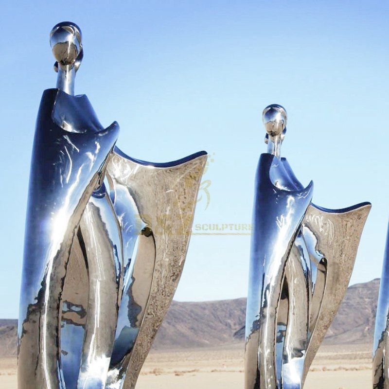Stainless steel woman statue