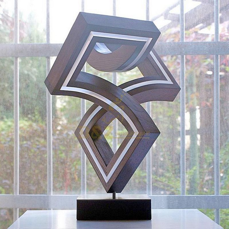 Modern abstract metal art city stainless steel sculpture