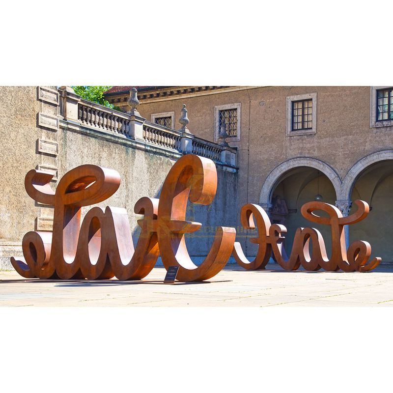 Custom large stainless steel letter sculptures national languages