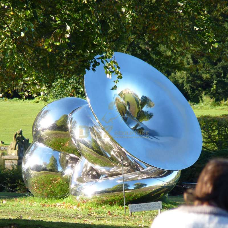 Outdoor large abstract art famous stainless steel garden sculpture