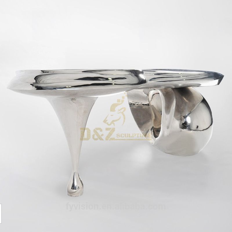 Stainless steel furniture coffee table sculpture