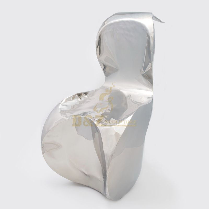 Stainless steel tube chair design interior sculpture