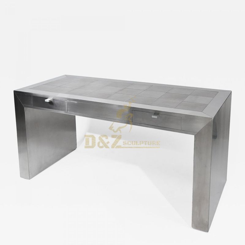 Simple design sculpture of stainless steel home decoration table