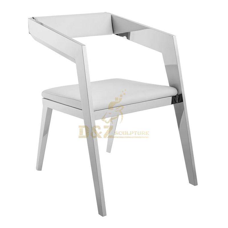 Abstract stainless steel furniture sculpture chair