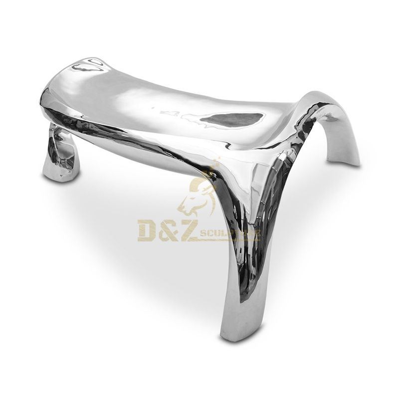 Home Decoration Stainless Steel Chair Sculpture With Mirror Finish