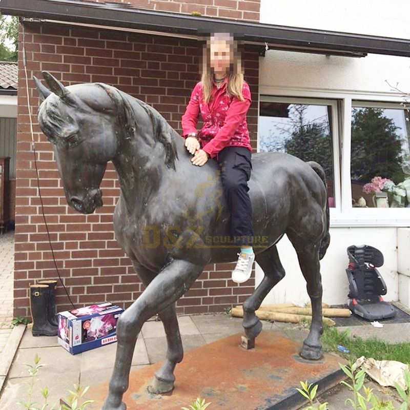 Outside Bronze Horse Sculpture