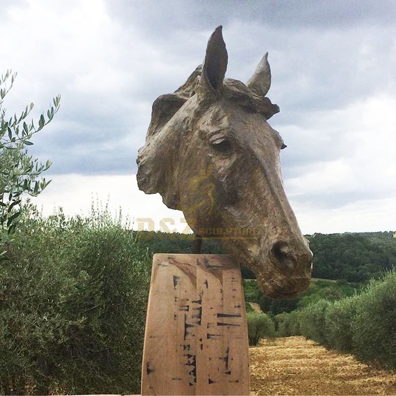 New Style China Wholesale Bronze Horse Head Sculpture