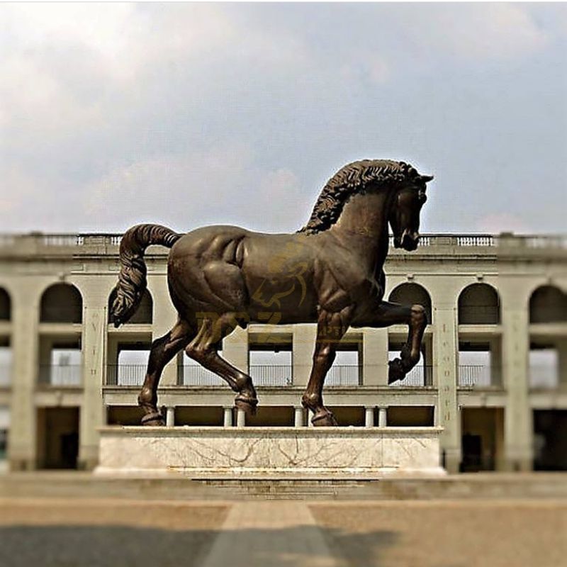 Garden animal sculpture bronze casting sculpture large bronze horse sculpture