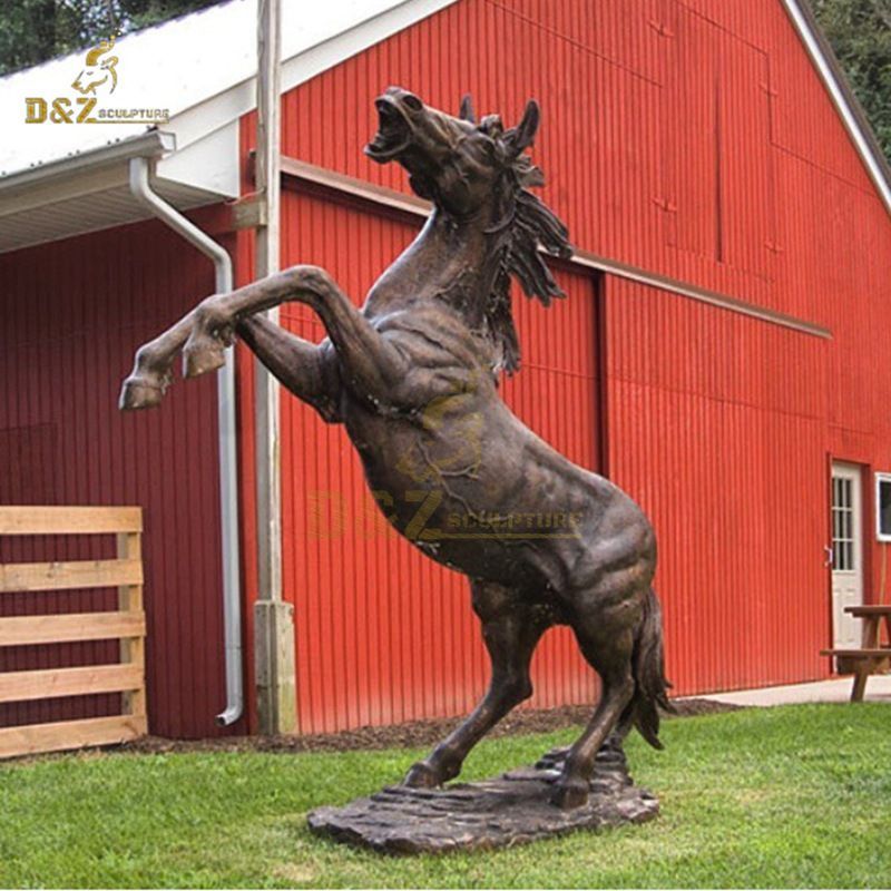 Antique Outdoor Bronze Horse Statue Sculpture