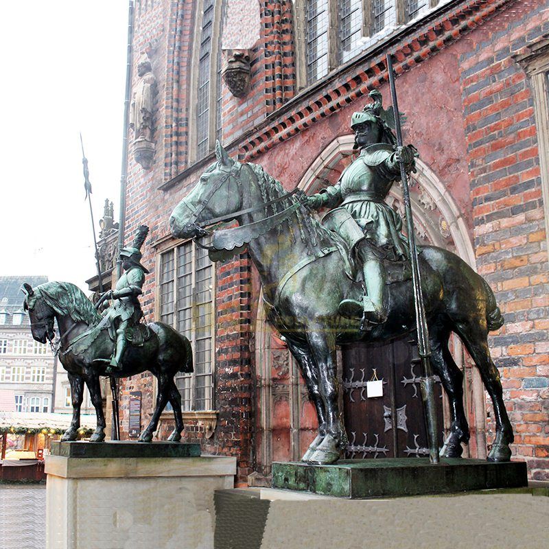 Large size horse soldiers bronze casting statue sculpture