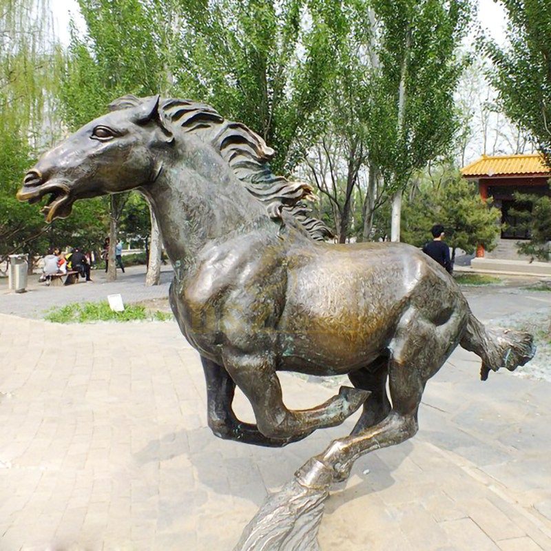 running horse sculpture