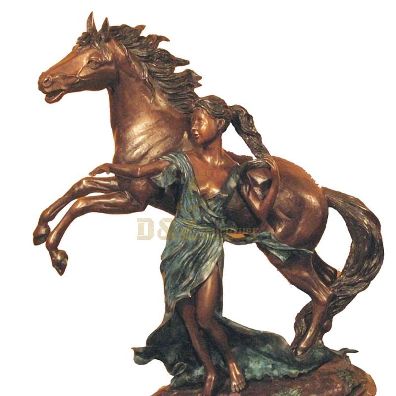 life size garden bronze running horse statue for sale