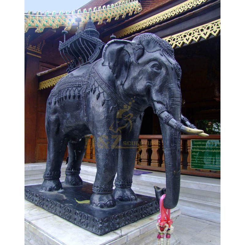 Indian Large Antique Outdoor Bronze Elephant Statues For Sale