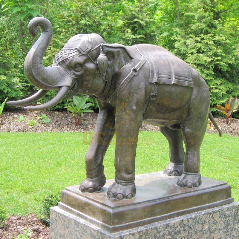 Large antique life size bronze elephant statue for sale