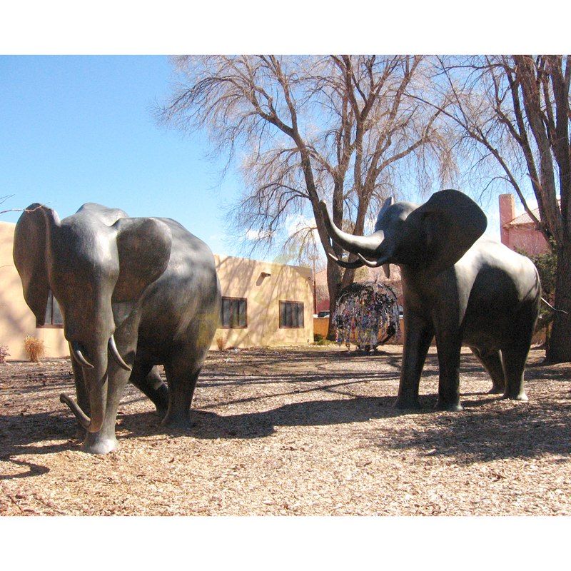 Black brass sculpture bronze baby elephant statue for garden decor