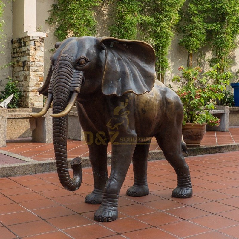 Outdoor Decorative Garden Bronze Elephant Statue