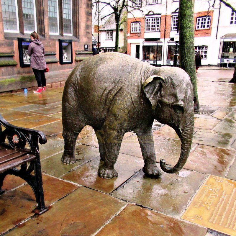 Outdoor Square cast garden animal sculpture elephant statue
