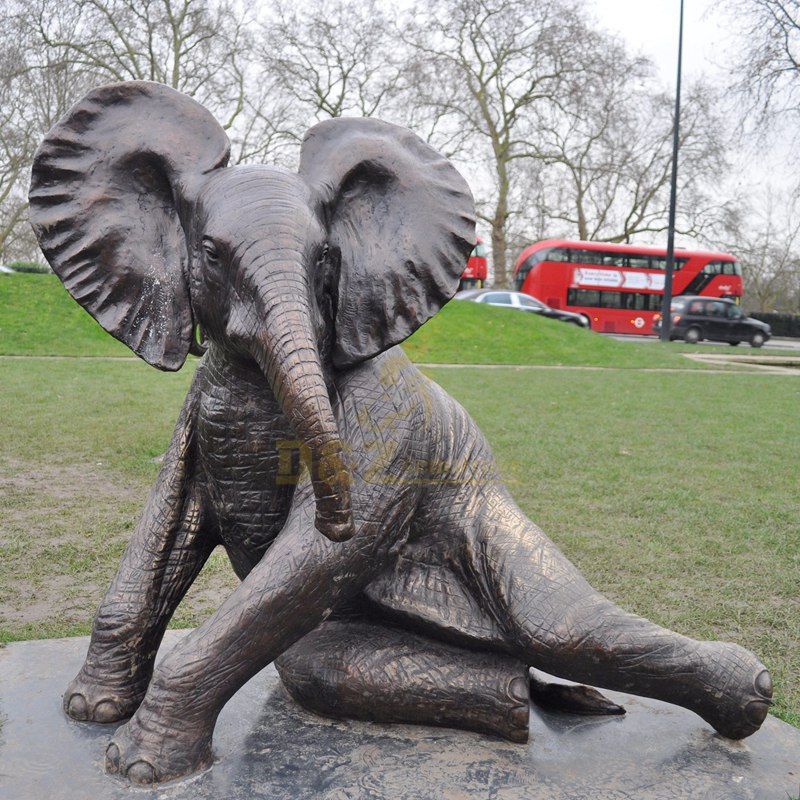 Classic Design Life Size antique bronze elephant sculpture