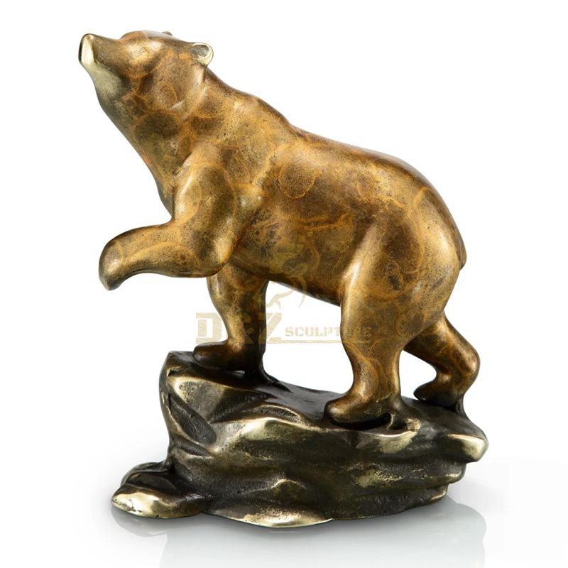 Casting grizzly bronze walking bear statue sculpture for decoration