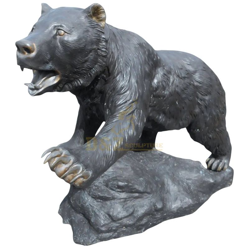 large bronze bear statue outdoor sculptures