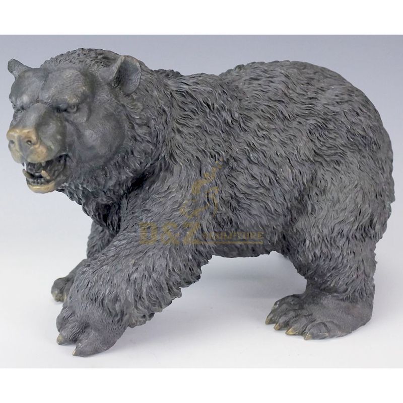 Large decorative outdoor bear statues bronze sculpture